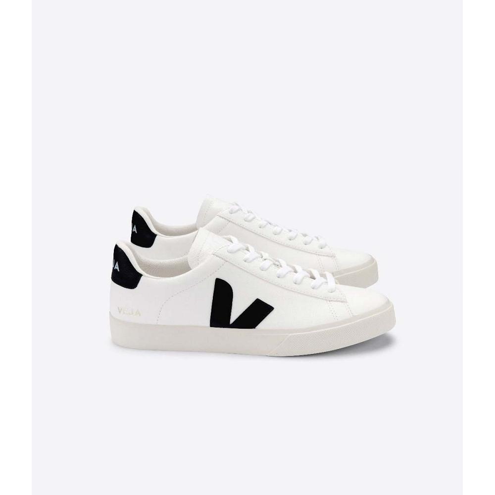 Veja CAMPO CHROMEFREE Low Tops Sneakers Dames White/Black | NL 592LIS